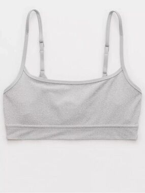 Aerie sparkle straight scoop bikini top new medium